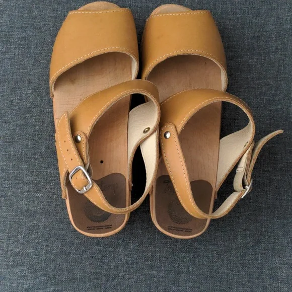 Troentorp Ingrid Tan Leather Clog Sandal 36 - Picture 4 of 8